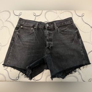 Agolde Parker Long in chromatic (black denim) size 28